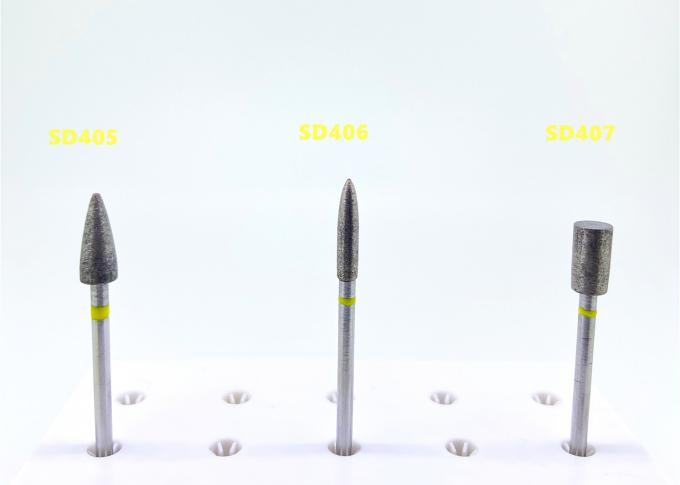 Đánh bóng mài mòn Burs nha khoa thiêu kết hình trụ kim cương Bur HP Shank 1