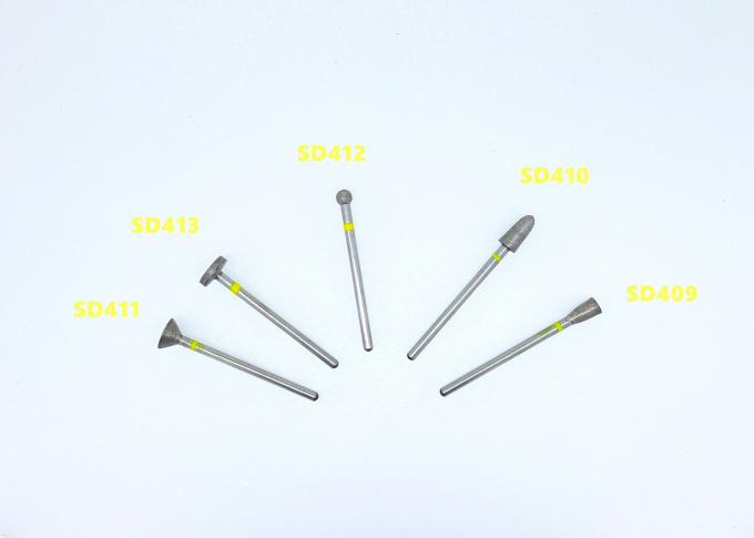 Tay khoan Thạch cao cắt Bánh xe thiêu kết Đạn phẳng End Diamond Bur 1