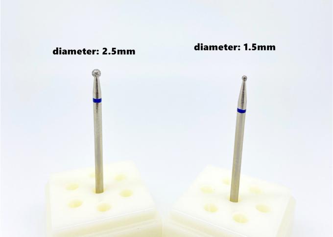 Bánh xe mài kim cương mạ điện tự nhiên Đá thạch cao Bur Nha khoa 1.5mm Dia 0