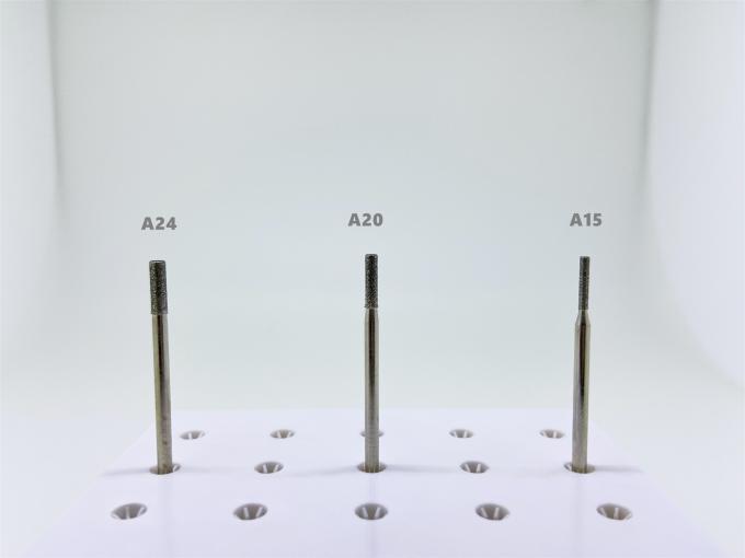 Phòng thí nghiệm nha khoa Đá mài kim loại Mạ 2,35mm HP Shank Kim cương tráng Burs 1
