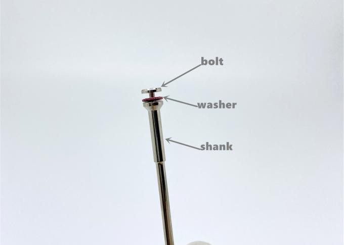 Mandrel Bur Thép Nha khoa Dải kim cương Chrome 5.0mm Đầu cho động cơ micromotor 0